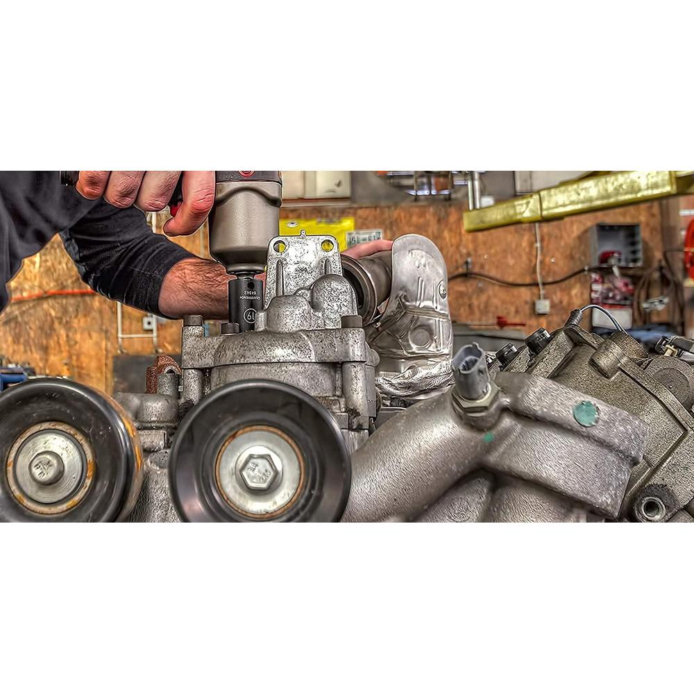 GEARWRENCH 39 Pc. 1/2" Drive 6 Point Standard & Deep Impact Metric Socket Set - 84948N, Black