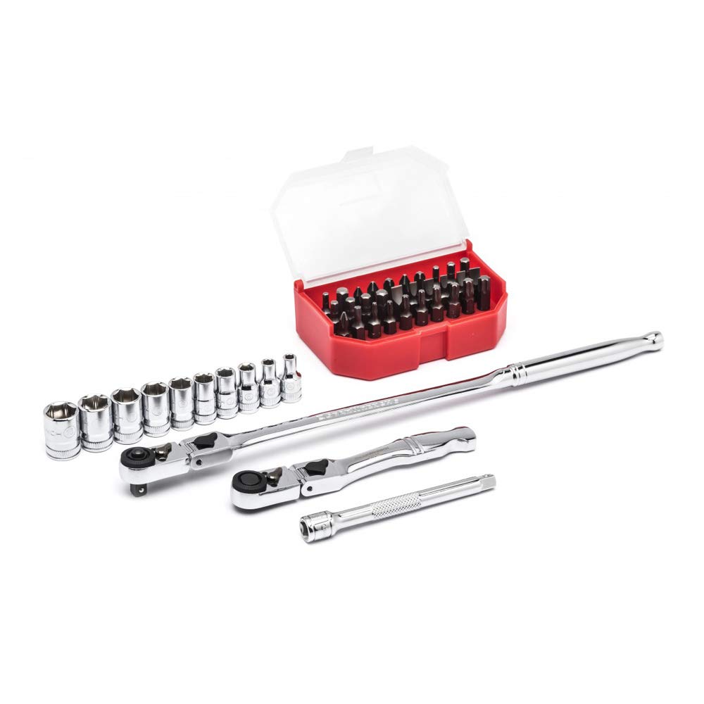 GEARWRENCH 45 Pc. 1/4" Drive 6 Point Standard Metric Slim Head Mechanics Tool Set - 81032 - MPR Tools & Equipment