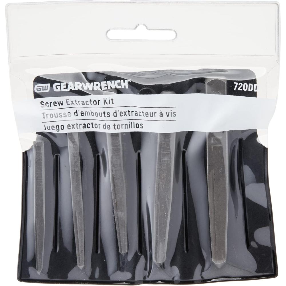 GEARWRENCH 5 Pc. Straight Fluted Screw Extractor Set - 720DD