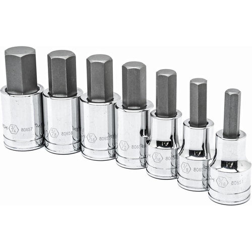 GEARWRENCH 7 Pc. 1/2" Drive Hex Bit SAE Socket Set - 80721