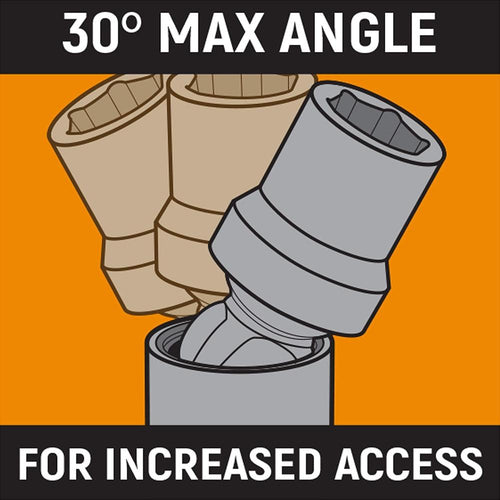 GEARWRENCH 7 Pc. 3/8" Drive 6 Point Standard X-Core Pinless Universal Impact SAE Socket Set - 84974