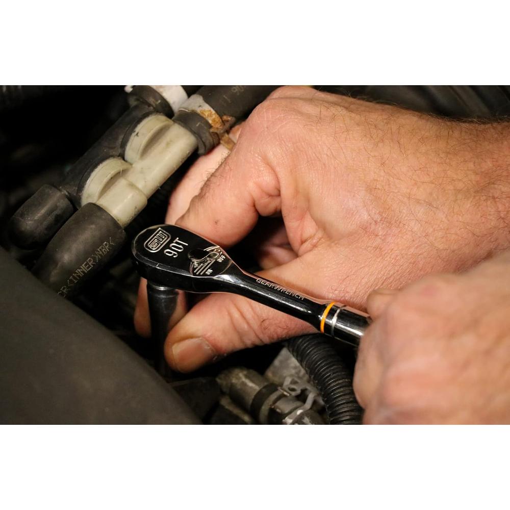 GEARWRENCH 81011T 1/4" Drive 90-Tooth Teardrop Ratchet 5"