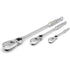 GEARWRENCH 81276T 3pc 1/4", 3/8" & 1/2" Drive 90-Tooth Locking Flex Head Teardrop Ratchet Set