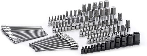 GEARWRENCH 84 Pc. 1/4". 3/8" & 1/2" Drive Hex/Ball End Hex/Tamper Proof Torx/E-Torx/Torx SAE/Metric Bit Set - 80742 - MPR Tools & Equipment