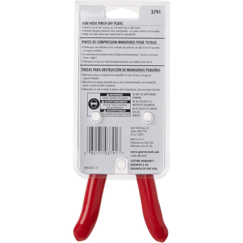GEARWRENCH Small Hose Pinch Off Pliers, 3/4" O.D. Capacity - 3791