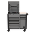 Homak RD06044090 44in RS Pro 9-Drawer Flip Top Power Service Cart