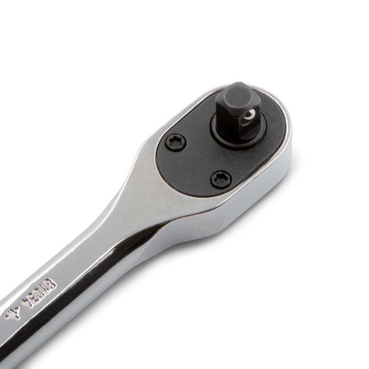 GEARWRENCH 120XP Ratchet head close-up showing square drive and compact enclosed head design