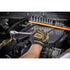 Gearwrench 120XP ratchet being used in an engine bay with socket rail in background