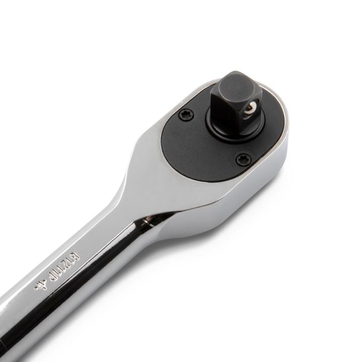 Close-up of Gearwrench 120XP ratchet head showing drive tang and enclosed head design