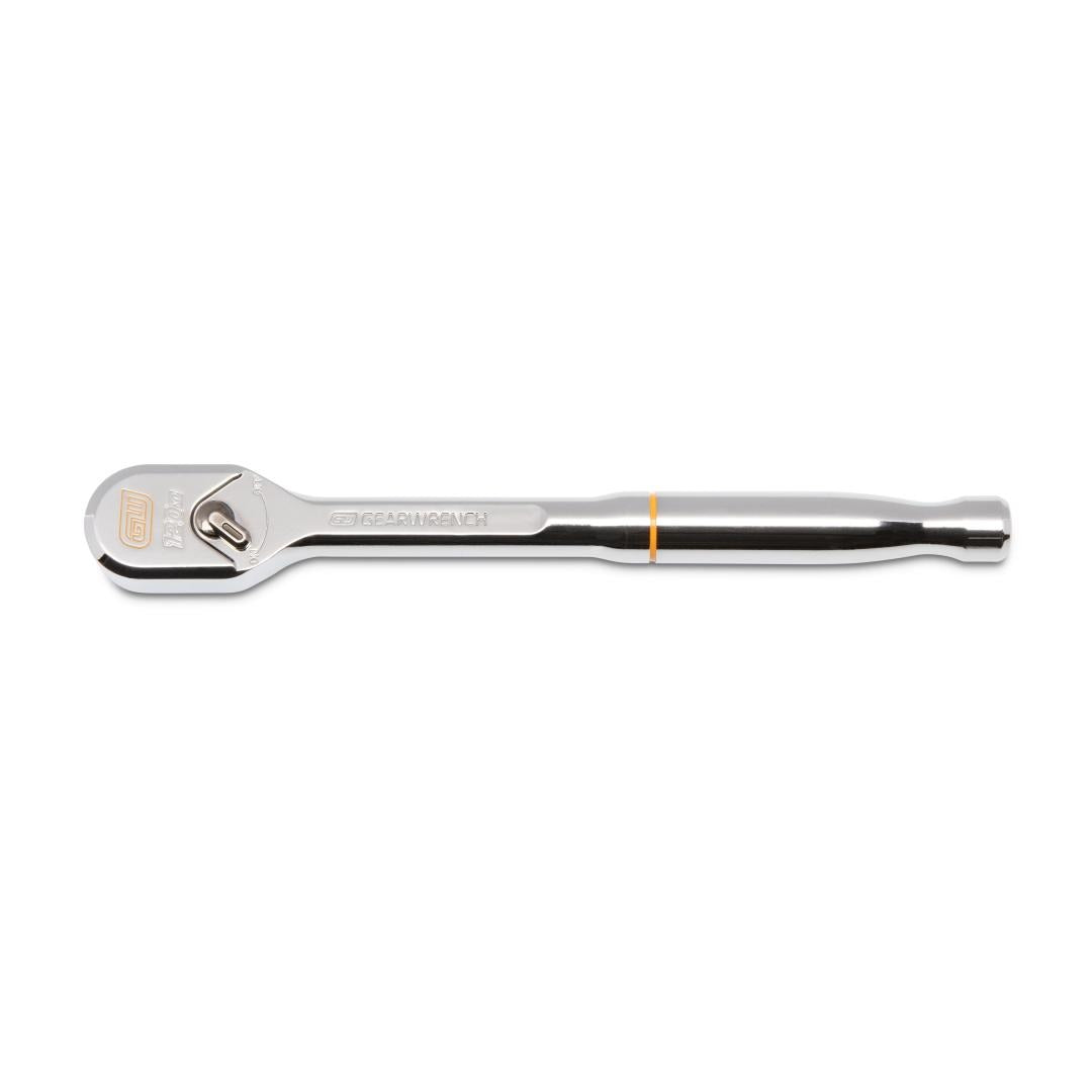 Gearwrench 81211XP 3/8" Drive 120XP Full Polish Chrome Teardrop Ratchet - full side view