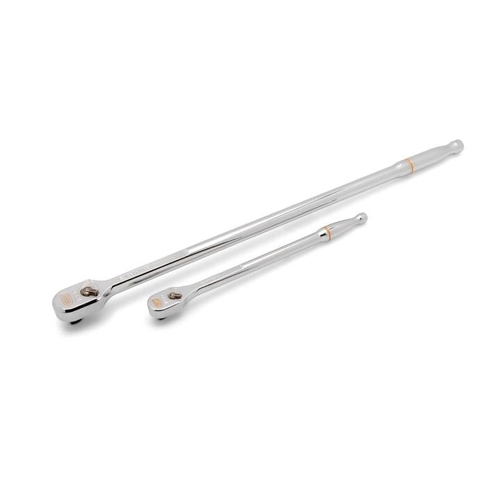 GEARWRENCH 81271XP 2-Piece 120XP Extra Long Handle Teardrop Ratchet Set angled view