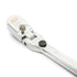 Gearwrench 81297 120XP Locking Flex Head Ratchet - close-up of teardrop head with on/off switch and flex hinge