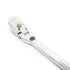 Gearwrench 81297 120XP Locking Flex Head Ratchet - angled close-up of flex head locking mechanism and push button