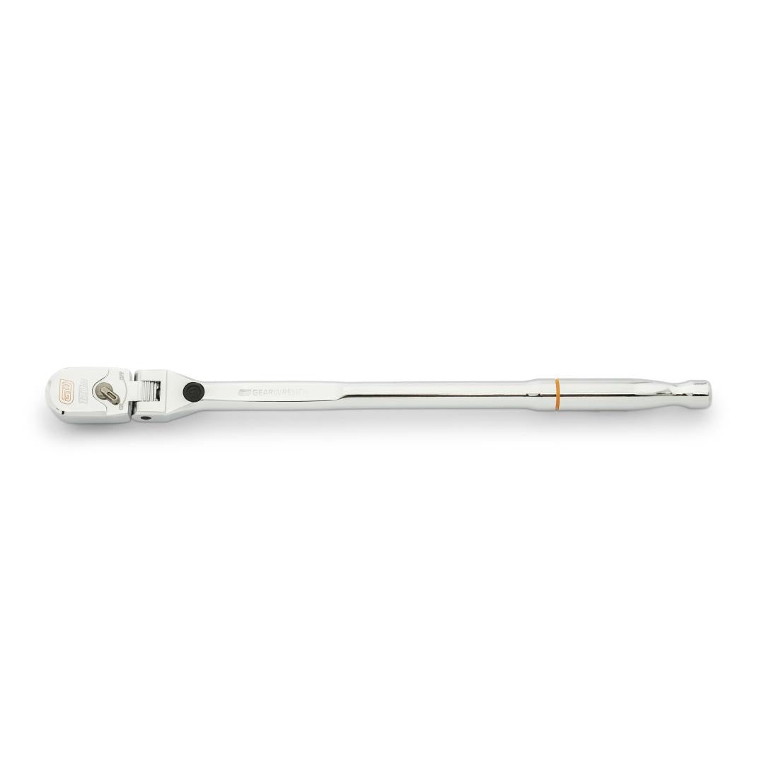 Gearwrench 81297 3/8" Drive 120XP Locking Flex Head Ratchet 13-1/2" - full product side view on white background