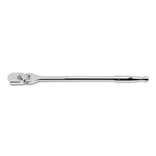 Gearwrench 81306XP 1/2" Drive 120XP Flex Head Teardrop Ratchet - full side view, polished chrome finish