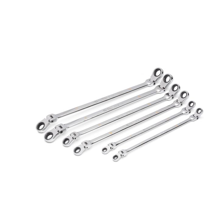 Gearwrench 86830 6pc 90-Tooth Metric GearBox Double Flex Ratcheting Wrench Set - Angled View