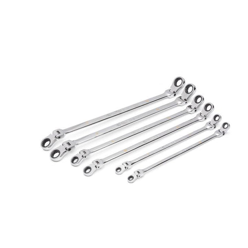 Gearwrench 86830 6pc 90-Tooth Metric GearBox Double Flex Ratcheting Wrench Set - Angled View