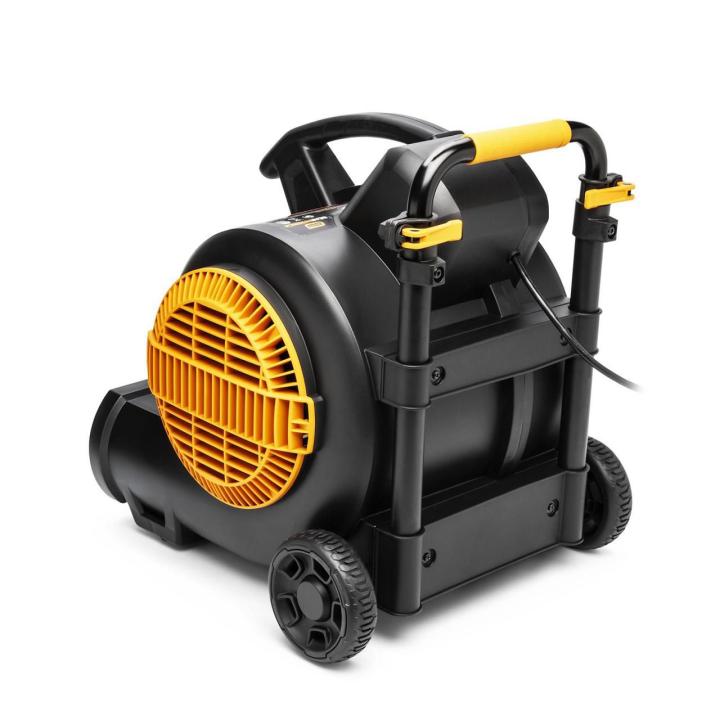 Gearwrench GWAM1800 Industrial Air Mover rear view showing wheels and cord wrap