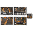 Gearwrench GWGMTK184 184-Piece GMTK Tool Kit displayed across four foam trays with pliers pouch