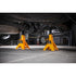 Gearwrench GWJS3T 3-Ton Jack Stands in use supporting a vehicle undercarriage in a garage