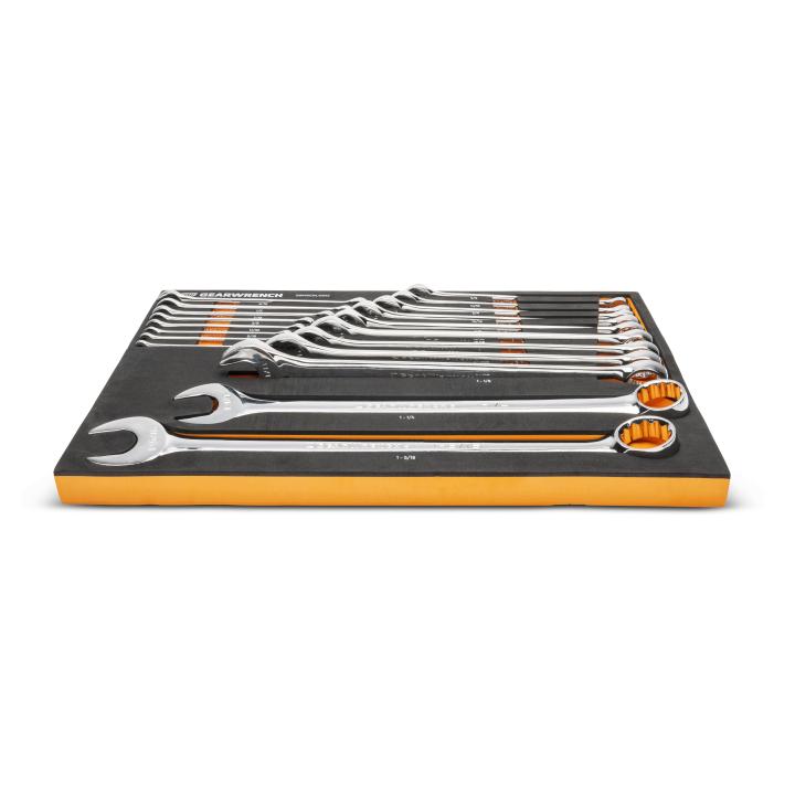 Gearwrench GWMSCWL12SAE 19pc 12-Point Long Pattern Combination SAE Wrench Set