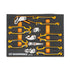 Gearwrench GWMSPLR01 5-Piece PITBULL Cushion Grip Pliers Set in orange and black foam storage tray, top view