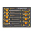 Gearwrench GWMSSCRTX 10-Piece Torx Dual Material Screwdriver Set laid out in foam storage tray, top-down view