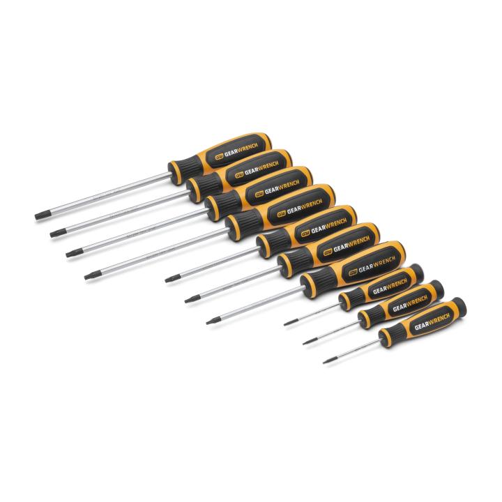 Gearwrench GWMSSCRTX 10pc Torx Dual Material Screwdriver Set w/ Foam Tray