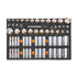 Gearwrench GWMSSKT12SAE 60pc 1/2 in Drive Master SAE Socket Set top view in black and orange foam storage tray