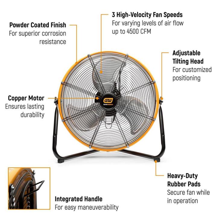 Gearwrench GWSFAN20 20" 3-Speed High Velocity Shop Fan