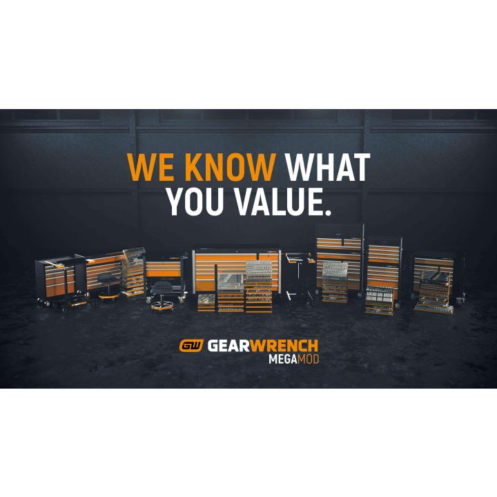 Gearwrench MEGAMOD product line lineup - We Know What You Value brand campaign