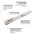 Gearwrench 81306XP 120XP Ratchet feature callout infographic - compact head, ergonomic handle, 60-tooth double-stacked pawls