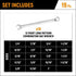 Gearwrench GWMSCWL12SAE 19pc 12-Point Long Pattern Combination SAE Wrench Set
