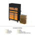 Gearwrench MEGAMOD873 set contents infographic: 871 tools, 2 storage units, 473 sockets, 49 wrenches, 33 screwdrivers and pliers, 18 premium foam trays