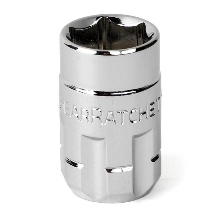 GearWrench 122160GR 1/4" Drive Pass-Thru 6 Point Standard SAE Socket 1/2" - MPR Tools & Equipment