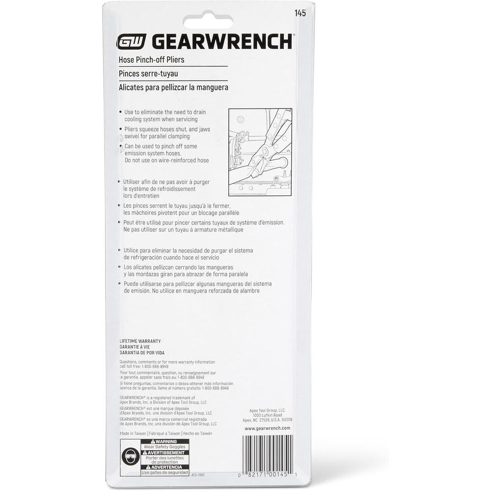 GearWrench 145 Automatic Locking Ratcheting Hose Pinch Off Pliers