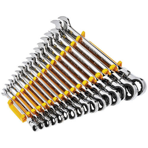 GearWrench 16-Piece 90-Tooth 12-Point Flex Head Ratcheting Combination Metric Wrench Set