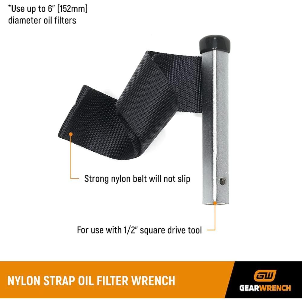 GearWrench 3149 1/2" Drive Nylon Strap Oil Filter Wrench
