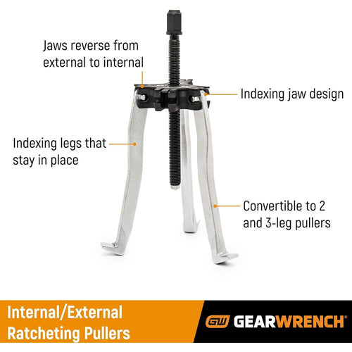 GearWrench 3624D 2 TON GEARED PULLER