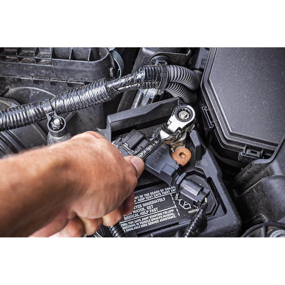 GearWrench 3/8" 90-Tooth 12-Point Flex Head Ratcheting Combination Wrench