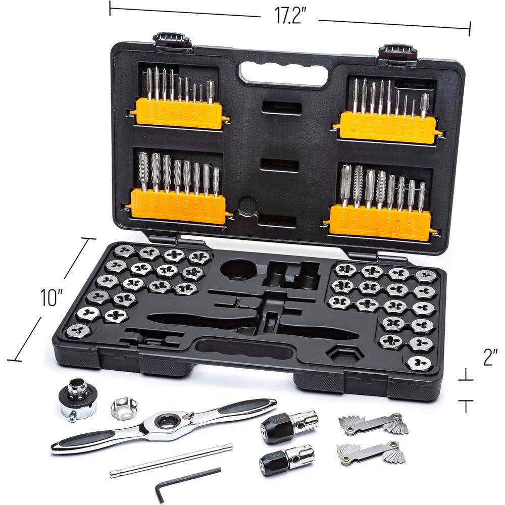 GearWrench 3887 75 Pc. Ratcheting Tap And Die Set, Sae/Metric