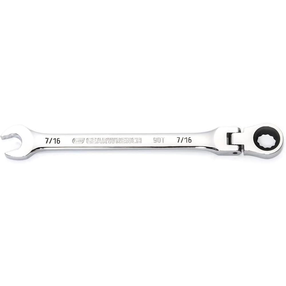 GearWrench 7/16" 90-Tooth 12-Point Flex Head Ratcheting Combination Wrench