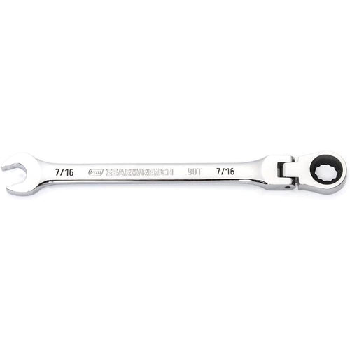 GearWrench 7/16" 90-Tooth 12-Point Flex Head Ratcheting Combination Wrench