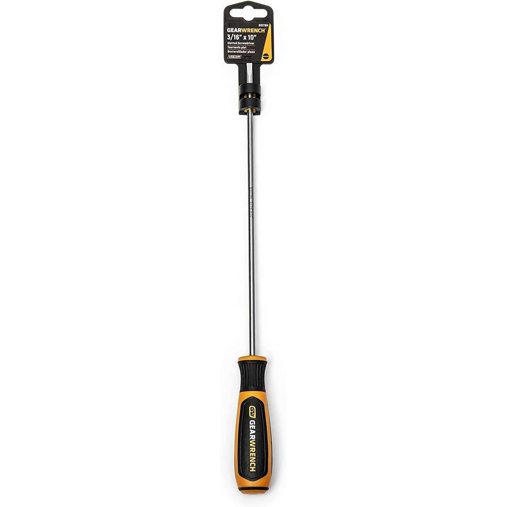 GearWrench 80019H 3/16" x 10" Cabinet Dual Material Screwdriver