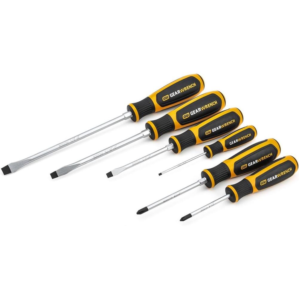 GearWrench 80050H 6-Piece Phillips/Slotted Dual Material Screwdriver Set