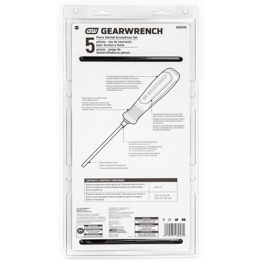 GearWrench 80053H SET SCRDR DUAL MAT SLT 5PC