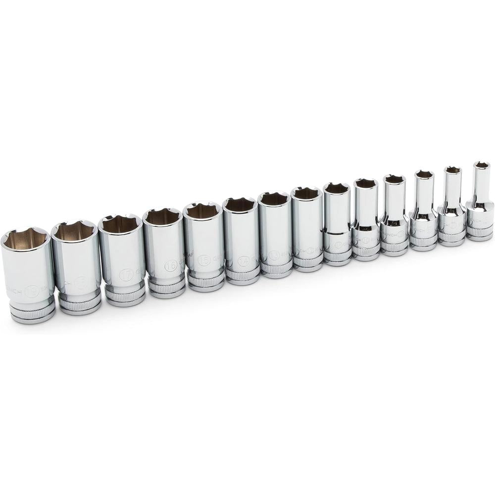 GearWrench 80554S-06 14 Pc. 3/8" Drive 6 Point Mid Length Metric Socket Set