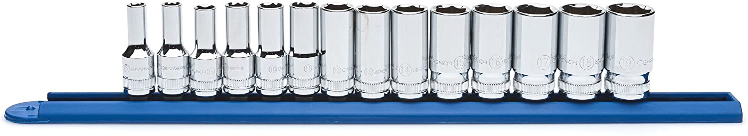 GearWrench 80554S-06 14 Pc. 3/8" Drive 6 Point Mid Length Metric Socket Set - MPR Tools & Equipment