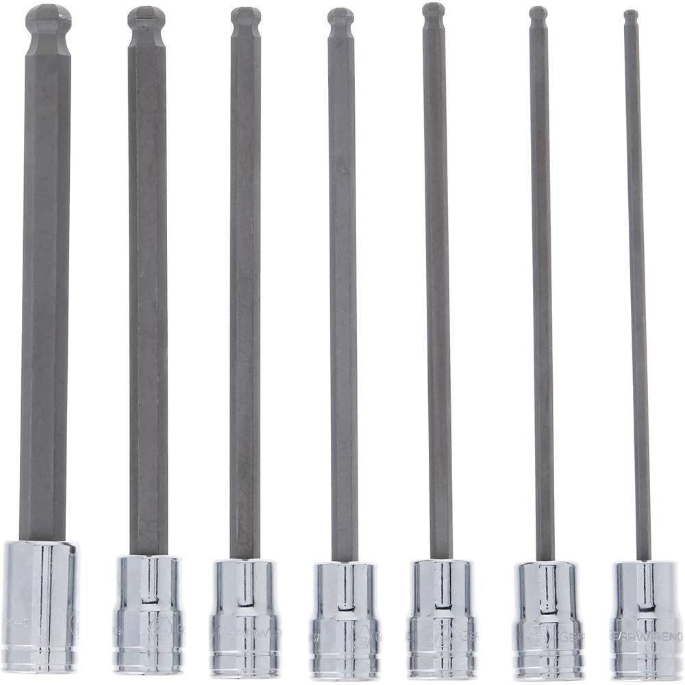 GearWrench 80574 SET SKT HEX BIT BLL SAE 3/8DR