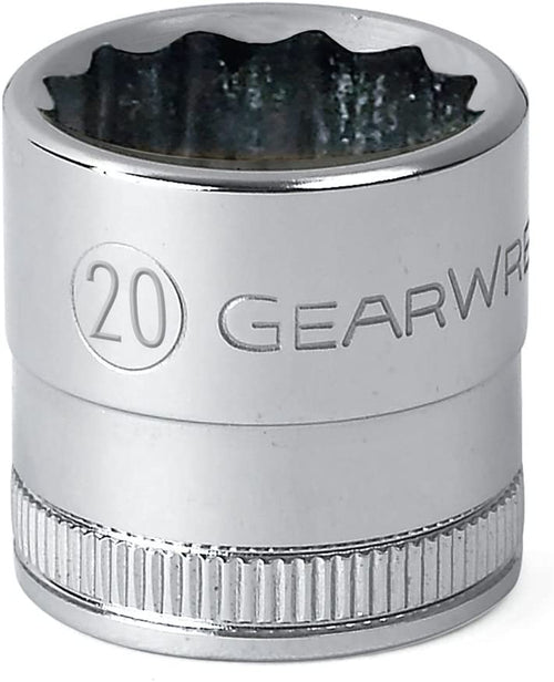 GearWrench 80632 1/2" Drive 6 Point 20mm Standard Metric Socket - MPR Tools & Equipment